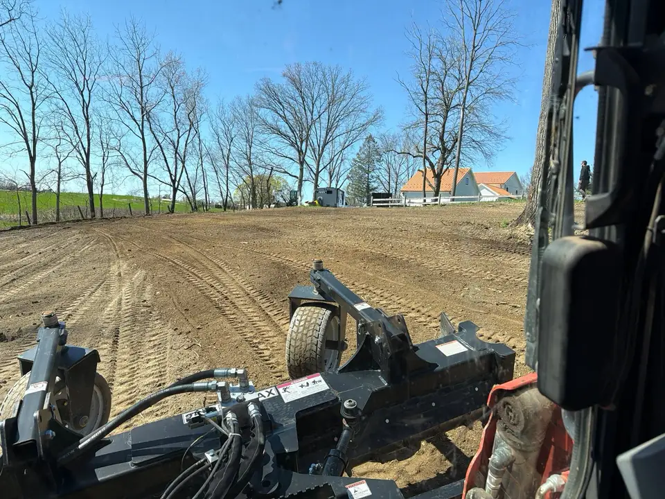 Grading a cleared lot